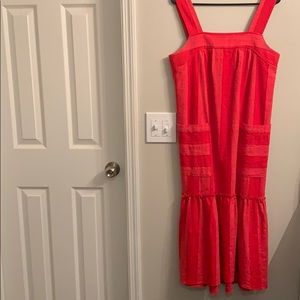 Anthropologie | long dress with cinched detail